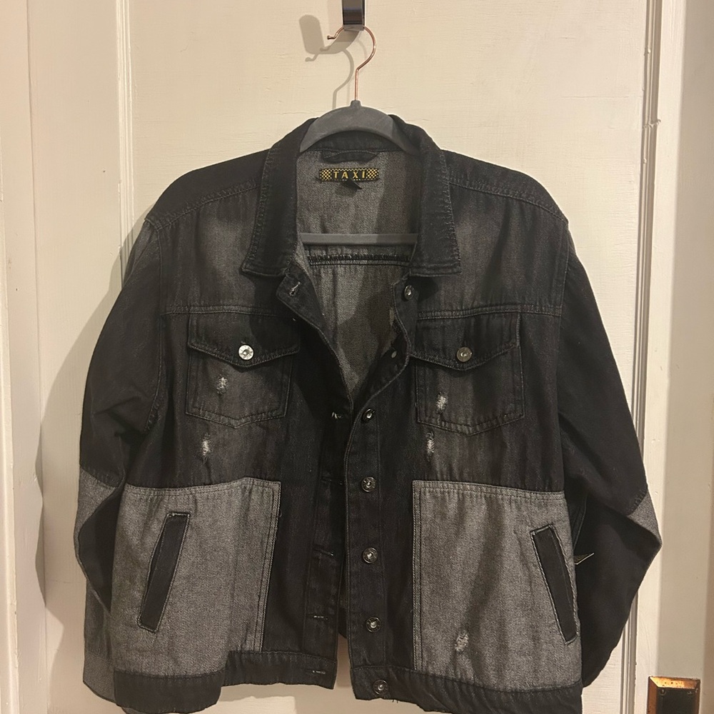 Black Distressed Denim Jacket